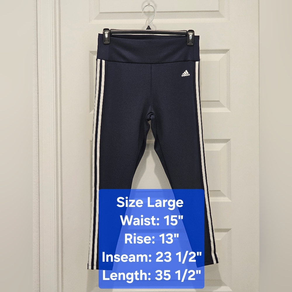 Adidas Women's 7/8 Length Aeroready  Leggings, EUC, Size Large